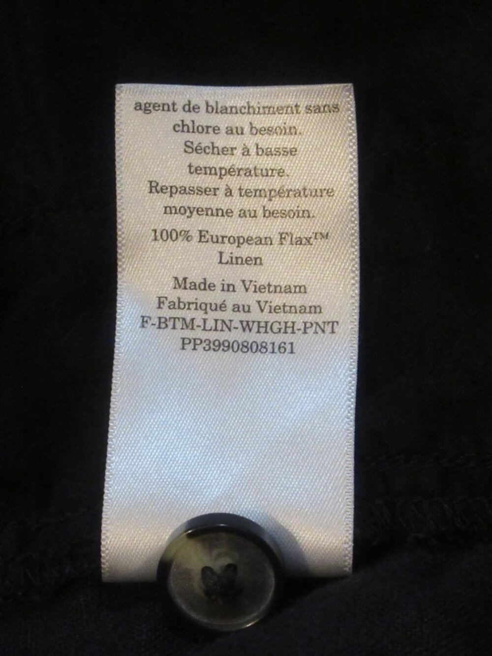 Everlane Way-High Drape 100% Linen Wide Leg Pants Black | 10 - Picture 13 of 14